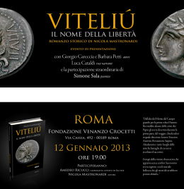 Invito all'evento di presentazione del libro "Viteliú" a Roma