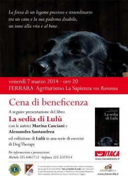 Cena e presentazione del libro “La sedia di Lulù” a Ferrara - 7/3/2014