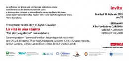 “La vita in una stanza” - presentazione a Bergamo