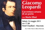“Giacomo Leopardi. L'avventura umana di un poeta” con Mario Elisei a Macerata