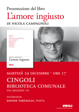 “L'amore ingiusto” - presentazione - Cingoli 29.12.2015