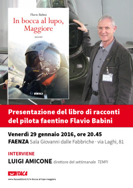 "In bocca al lupo, Maggiore" - presentazione FAENZA 29.01.2016