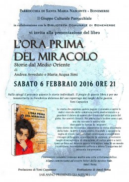 “L'ora prima del miracolo. Storie dal Medio Oriente" - presentazione a Bonemerse (CR) - 6.2.2016