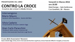 "Contro la croce" - Presentazione a Novara 11.3.2016