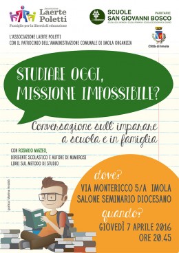 Studiare oggi, missione impossibile? Conversazione con Rosario Mazzeo a Imola, 7.4.2016