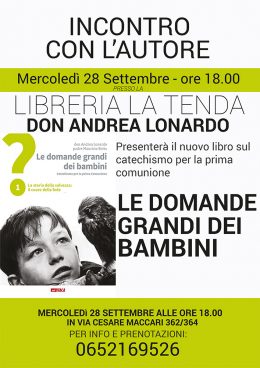 Le domande grandi dei bambini - presentazione alla Libreria La Tenda di Roma - 28.9.2016