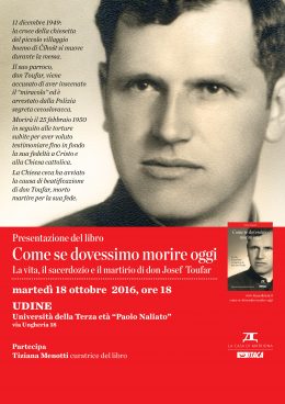 Come se dovessimo morire oggi - presentazione a Udine - 18.10.2016