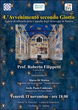 L'Avvenimento secondo Giotto - Roberto Filippetti a Salerno - 11.11.2016