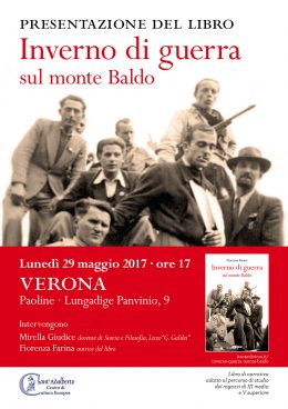 "Inverno di guerra sul monte Baldo" - Presentazione a Verona - 29.5.2017