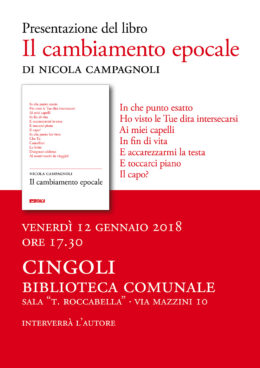 Il cambiamento epocale - presentazione a Cingoli 12.1.2018