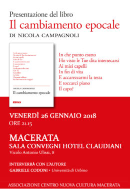 Nicola Campagnoli presenta il libro a Macerata 26 gennaio 2018