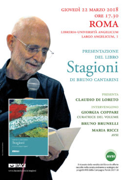 “Stagioni”. Presentazione a Roma del libro di Bruno Cantarini - 22 marzo 2018