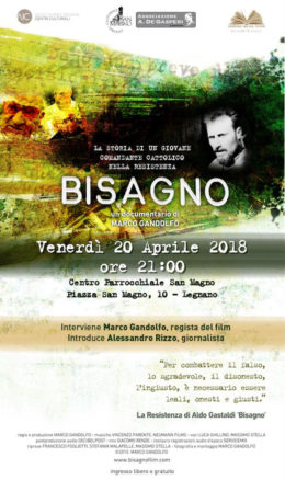 "Bisogno" - Proiezione del film e incontro con il regista a Legnano - 20 aprile 2018