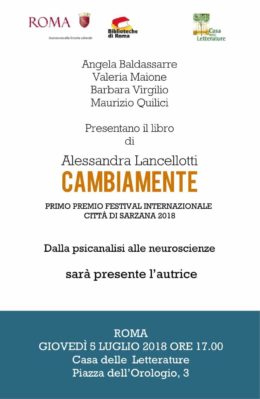 "Cambiamente" di Alessandra Lancellotti - Presentazione a Roma - 5 luglio 2018