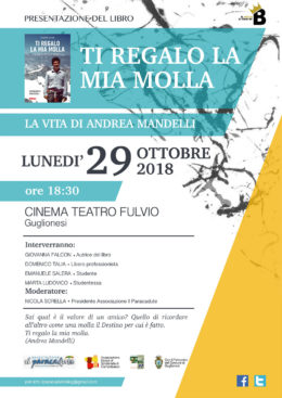 "Ti regalo la mia molla" - Presentazione del libro a Guglionesi (CB) 29 ottobre 2018