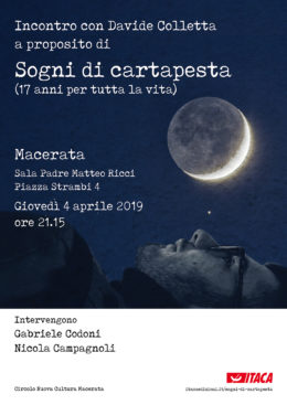 Sogni di cartapesta - Incontro con Davide Colletta a Macerata - 4 aprile 2019