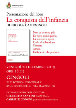 La conquista dell'infanzia - Presentazione a Cingoli (MC) 20.12.2019