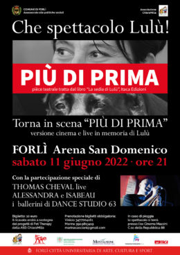 "Più di prima" versione cinema e live in memoria di Lulù - Forlì 11 giugno 2022