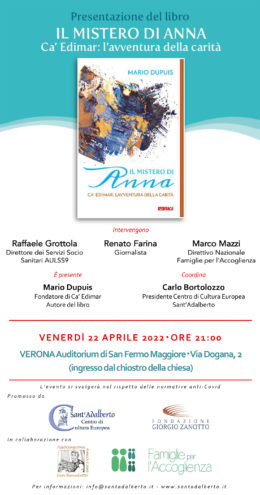"Il mistero di Anna" di Mario Dupuis - presentazione a Verona, 22 aprile 2022