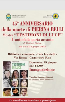 "Testimoni di luce" - Mostra a Castelvetro Piacentino - 14-22 giugno 2022