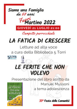 "Le ferite che non volevo" - Presentazione a Pesaro - 21 luglio 2022