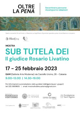 Mostra "Sub tutela Dei. Il giudice Rosario Livatino" a Catania dal 17 al 25 febbraio