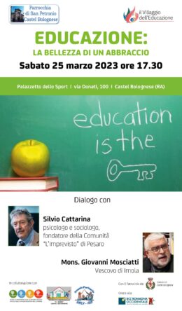 Silvio Cattarina dialoga sull'educazione con mons. Giovanni Mosciatti - Castel Bolognese 25 marzo 2023