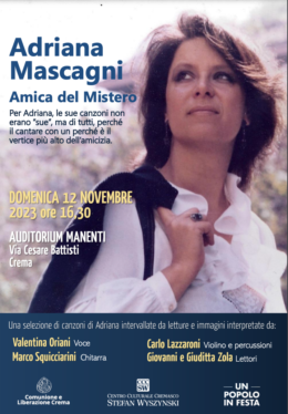 Adriana Mascagni amica del mistero - Concerto a Crema-12-11-2023